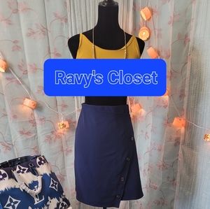 MINI BUTTON-FRONT SKIRT